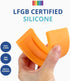 BLUE GINKGO Montessori Silicone Stacker, 6 Layer Rainbow Nesting Puzzle, Sensory Toy for Kids and Toddlers