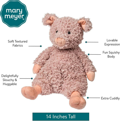 14-Inches, Mary Meyer Stuffed Animal Snuggables Plush Soft Toy, Pig