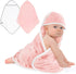 UNIMADE Hooded Towel for Newborn, 2 Pack Soft Coral Fleece Baby Towels,
