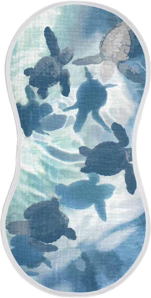 Sea Turtle Olive Ridley Turtles Muslin Burp Cloths for Baby, 1 Pack, 100% Cotton