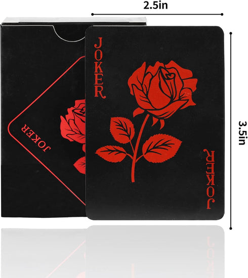 Joyoldelf Playing Cards - Waterproof Deck with Unique Pattern & Flower Backing, PVC Poker for Party, Game and Magic