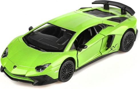 1/36 Scale Lamborghini Aventador LP750-4 SV Diecast Cars, Pull Back Vehicles, Cars Gifts for Boys Girls (Green)
