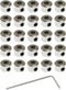 Maxmoral 30PCS 1/8'' Plated Landing Gear Stopper Set for RC Airplane Model Aircraft, Wheel Collar 8x3.1mm