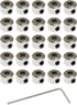 Maxmoral 30PCS 1/8'' Plated Landing Gear Stopper Set for RC Airplane Model Aircraft, Wheel Collar 8x3.1mm