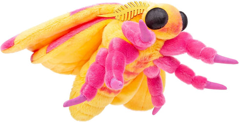 Giant Rosy Maple Moth Plush - Lifelike 26" Stuffed Animals, Realistic Soft Pink Big Wings Moth Toys for Kids