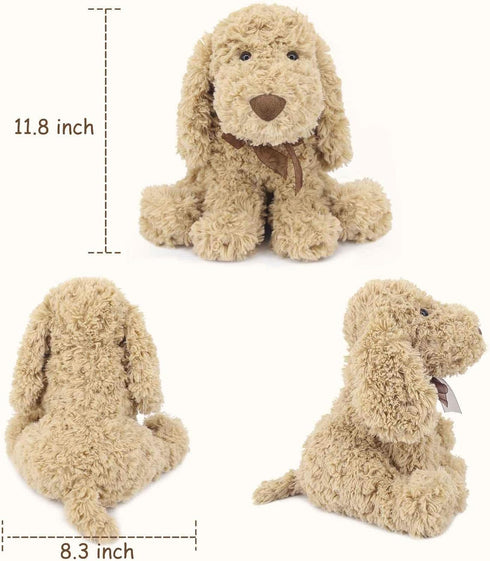11.8 WEIGEDU Poodle Puppy Goldendoodle Stuffed Animal, Adorable Toy Dog Labradoodle Plush for Kids Boys Girls Birthday