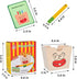 Wooden French Fries Sorting & Stacking Toys for Toddlers, Montessori Educational Toys for 3 Year Olds to Develop Fine