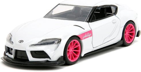 Pink Slips 1:32 W1 2020 GR Toyota Supra Die-Cast Car, Toys for Kids and Adults (White)