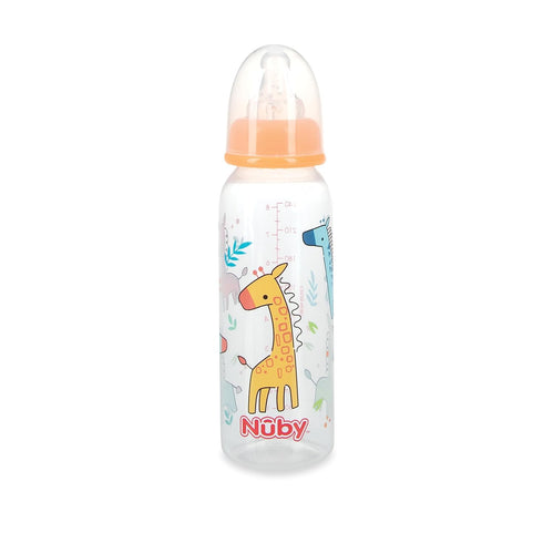 8 1 Pack 1 Nuby Standard Neck Tinted Bottle, Ounce, of Bottle, Colors/Patterns May Vary