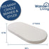 Cover,15" 30" 2'', Baby Bassinet Mattress, Breathable, Hypoallergenic, Premium Foam, Non-Toxic, Oval Shaped
