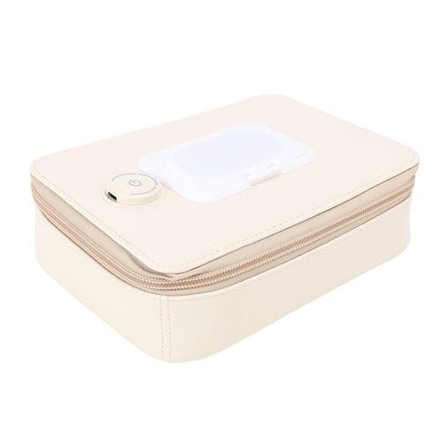 RiToEasysports Baby Wipe Warmer, Deluxe Heated Wipe Warmer with PU Leather Design Built-in Heating Function for Baby