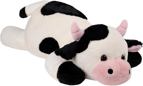 Crillop Weighted Plush Cow Stuffed Animal, 25.6 inches, 5 lbs, Soft Plushie for