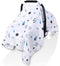 Muslin Car Seat Covers for Babies, Lightweight Infant Canopy, Breathable Baby Carrier Cover for Newborns