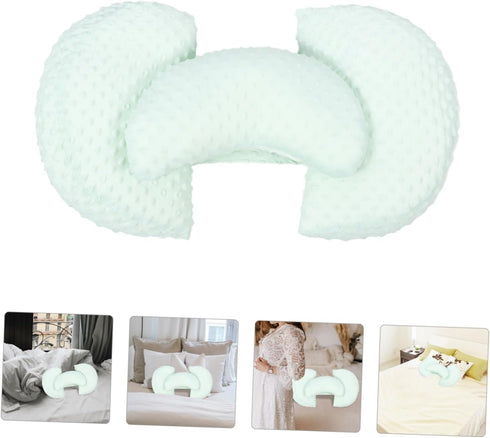 MERRYHAPY Maternity Pillow for Pregnant Women Comfortable Lumbar Cushion with Wedge for Abdominal Support Breathable