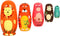 Maxshop Nesting Dolls for Kids - Russian Wooden Stacking Nested Set, 5 Pieces Handmade Toys for Children