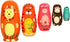 Maxshop Nesting Dolls for Kids - Russian Wooden Stacking Nested Set, 5 Pieces Handmade Toys for Children