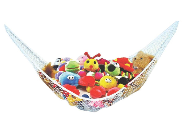 Enovoe Stuffed Animal Toy Hammock, Hanging Storage Net, Toy Organizer for Clean Room, Durable, Easy to Install, White