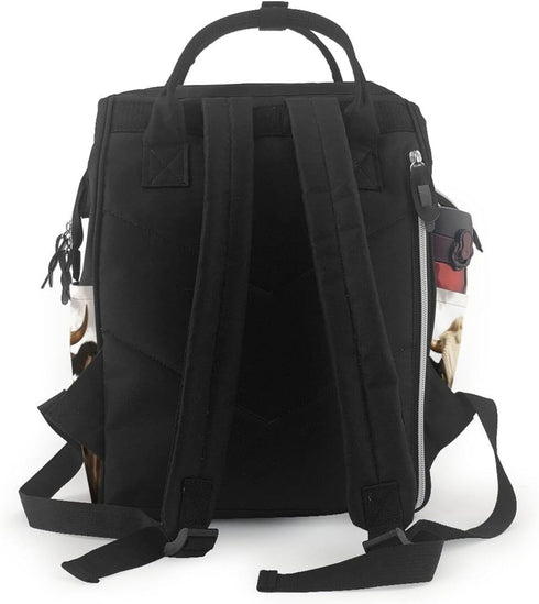 DWVTSLH Backpack Mummy Backpack Farm Animal Cow Diaper Bag Multifunction Nappy Bags Waterproof Large Capacity Travel