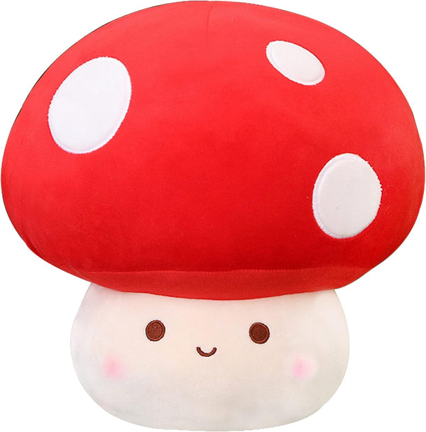Large Mushroom Plush Toy - Stuffed Animal Hugging Throw Pillow for Birthday or Valentine Gift