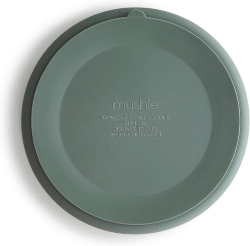 Silicone Suction Plate mushie | BPA-Free Non-Slip Design (Cambridge Blue)