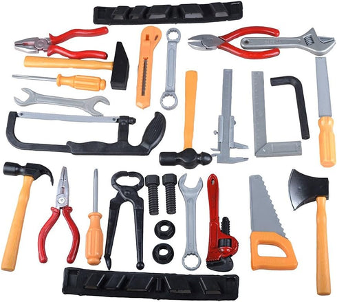 28 Pcs Kids Toy Tool Set Construction Party Supplies Plastic Pretend Play
