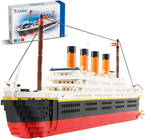Micro Mini Blocks Titanic Building Block Set, Titanic Cruise Ship Model Kit for Adults & Kids (1288 Pieces)