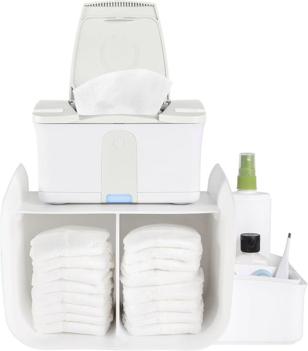 Ubbi Tabletop Diaper Caddy, Diaper Storage, Caddy Organizer, Stores Baby Diapers, Wipes
