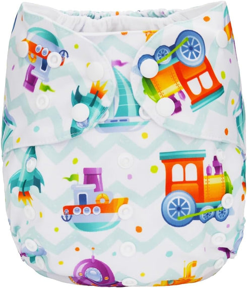 Sigzagor 2 to 7 Years Old Cloth Diaper Nappy Pocket Reusable Washable Junior
