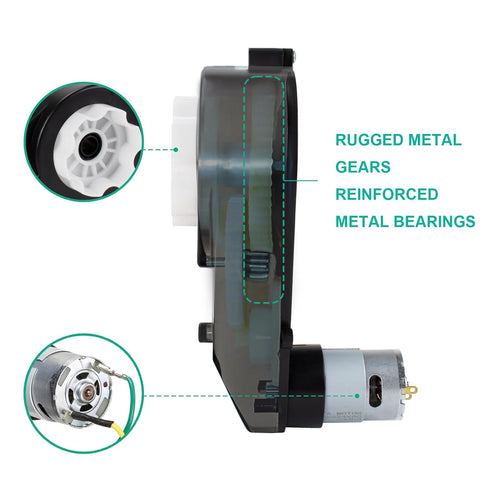 24V RS555 40000RPM DC Motor Gearbox, High-Speed Motor Gearbox for Children's Riding SUV Accessories, 2Pcs
