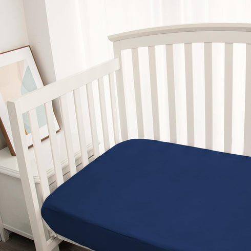 2 Pack, Crib Sheets Waterproof Crib Mattress Protector, Toddler Fitted Crib Sheet Neutral, Ultra Soft & Breathable