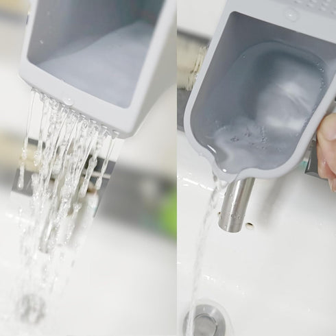 ILORVIUN Baby Bath Rinse Cup - Bath Essential Mug with Soft Grip Handle + Flow Control, Silicone Shampoo Rinser & Bath