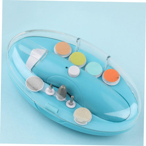 Trimmer 9-in-1 Set Baby Electric Nail Manicure Kit Nail File Led Light Waterproof Design for Baby Adults