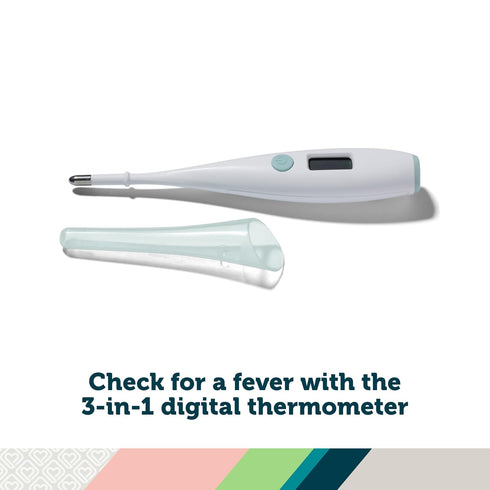 1st 1st 3-in-1 Set, Safety Babys SneezyWeezy Kit, BoogEase Nasal Aspirator, Digital Thermometer, Fuss Free Medspoon
