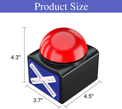 BEAN LIEVE Game Answer Buzzer - Game Buzzer with Lights and Sound for Trivia Quiz and Classroom Use, Red