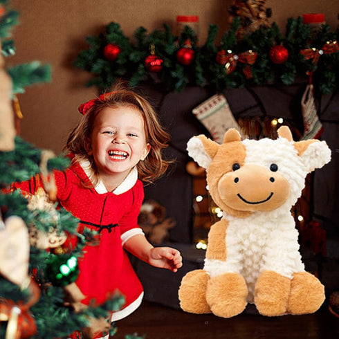 Gollicce 9 inch Cow Stuffed Animals, Cute Plush Toy Doll for Kids Boys Girls Women (Brown)