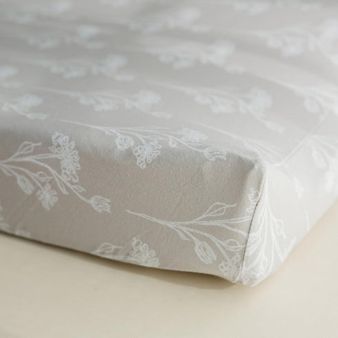 2 Pack Pobibaby - Premium Changing Pad Cover - Ultra-Soft Jersey Knit, Stylish Floral Pattern, Safe and Snug for Baby