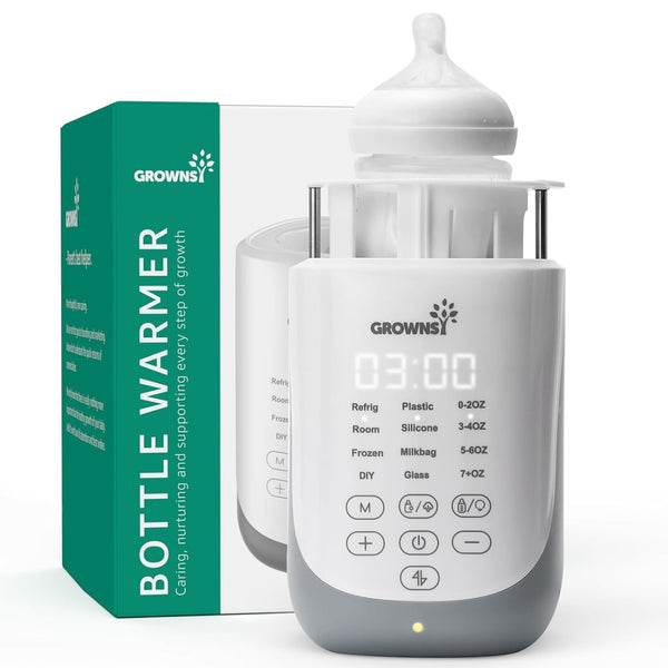 Grownsy Nutri Bottle Warmer with Innovative Auto-Lift Feature, Retain Fullest Nutrients Compact