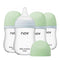 yanyoyo Natural Glass Baby Bottle Wide Neck, Anti-Colic Baby Bottle, Clear, 5.4oz(Pack
