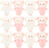 12 Pcs Cute Lamb Plush Bulk, 4.7 Inch Mini Sheep Stuffed Animal Keychain for Birthday Baby Shower Gifts