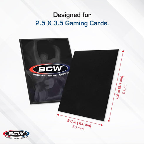 BCW Deck Guard Double Matte Black Card Sleeves, 100 Ct - Acid-Free, Archival-Safe, Durable