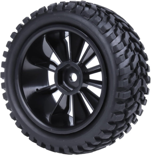 Hobbypark Rubber RC Car Tires & Wheel Rims, Outer Diameter 2.99 inch / 76mm, Foam Inserts (4-Pack).