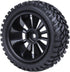 Hobbypark Rubber RC Car Tires & Wheel Rims, Outer Diameter 2.99 inch / 76mm, Foam Inserts (4-Pack).