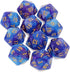 Yiotfandoll 10PCS D20, 20mm 20 Polyhedral Dice - Acrylic, Sided Dice for RPG, MTG, DND, Table Games (Blue Purple)