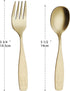 ANNOVA Kids Silverware Set, Stainless Steel Safe Flatware for Children, Forks, Tablespoons, Toddler Utensils (Gold, 6)