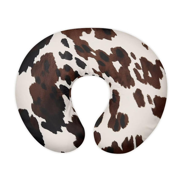 Mintulipy Brown Cowhide Baby Nursing Pillow Cover, Breastfeeding Pillow Cover Brown Cowhide Nursing