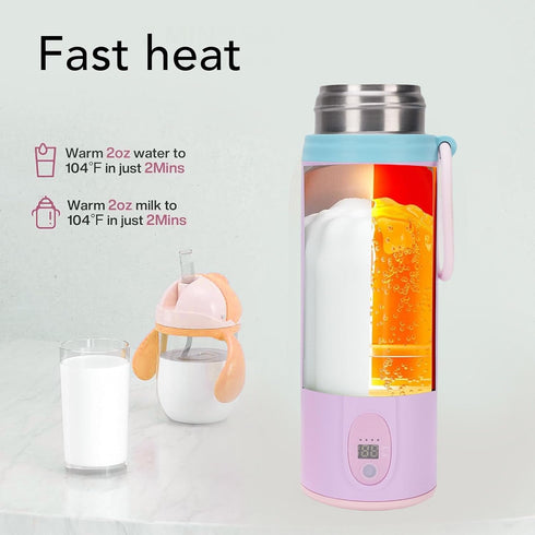 BTSEURY 316 Baby Bottle Warmer, Stainless Steel Portable Milk Warmer, Travel Bottle Warmer, Accurate Temperature