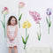 Runtoo Large Flower Wall Decals - Tulip Floral Wall Art Stickers for Bedroom and Nursery Decor
