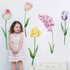 Runtoo Large Flower Wall Decals - Tulip Floral Wall Art Stickers for Bedroom and Nursery Decor