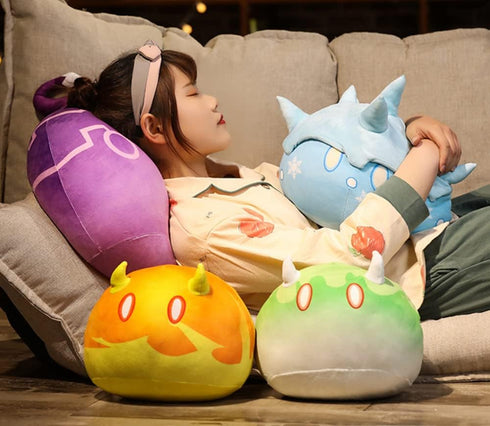 Children’s Plush Toy Pillow, Sofa Cushion, Stuffed Doll, RPG Fan Props (13.8" Rock)