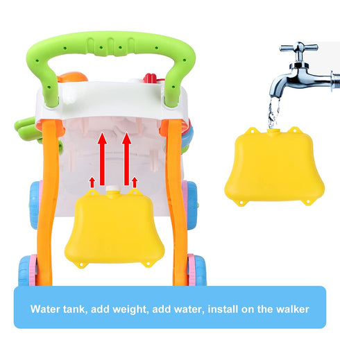 2 in 1 Sit to Stand Baby Walker with Music and Light, Push Toys for Toddlers 1-3 for Learning to Walk, Baby Walking Toys